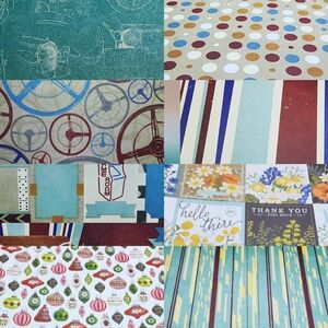 34 Bo Bunny Scrapbooking 12x12 Paper Sheets Mixed Brand Crafts Crafting